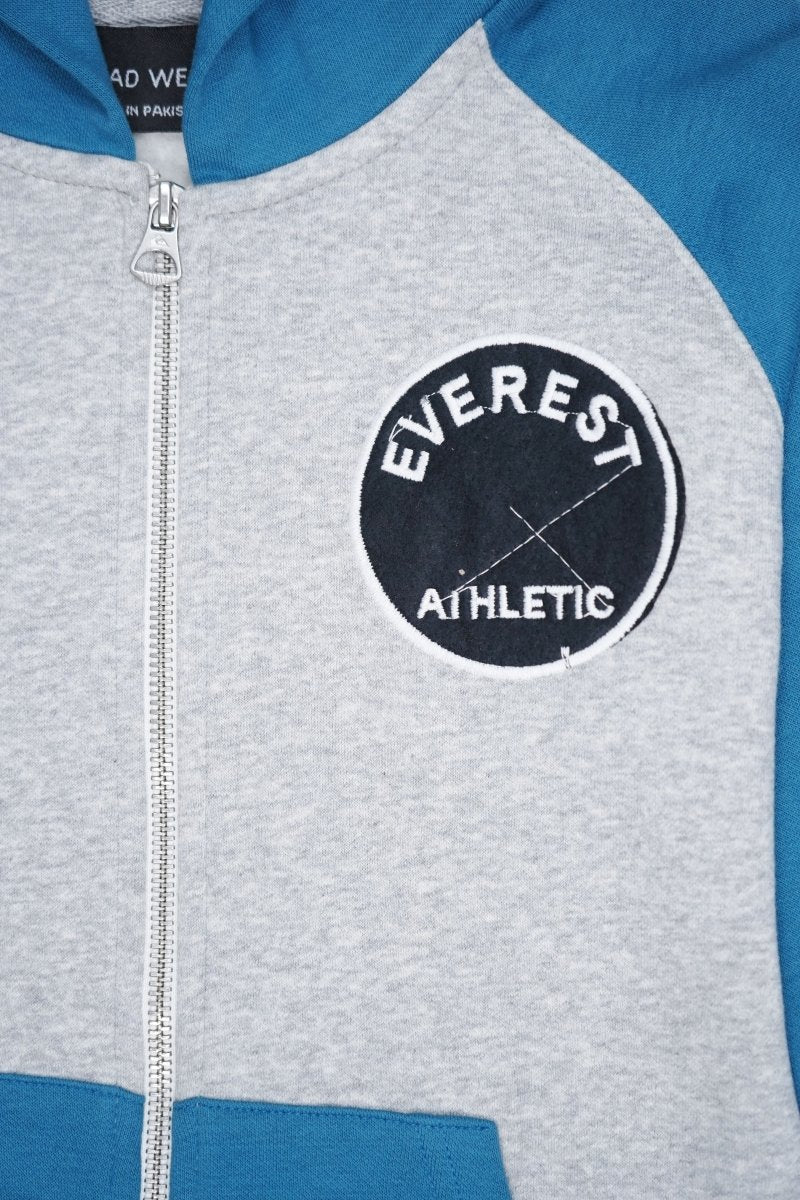 ROADWEAR KIDS GREY AND BLUE STAMP HOODIE - Smgarment's