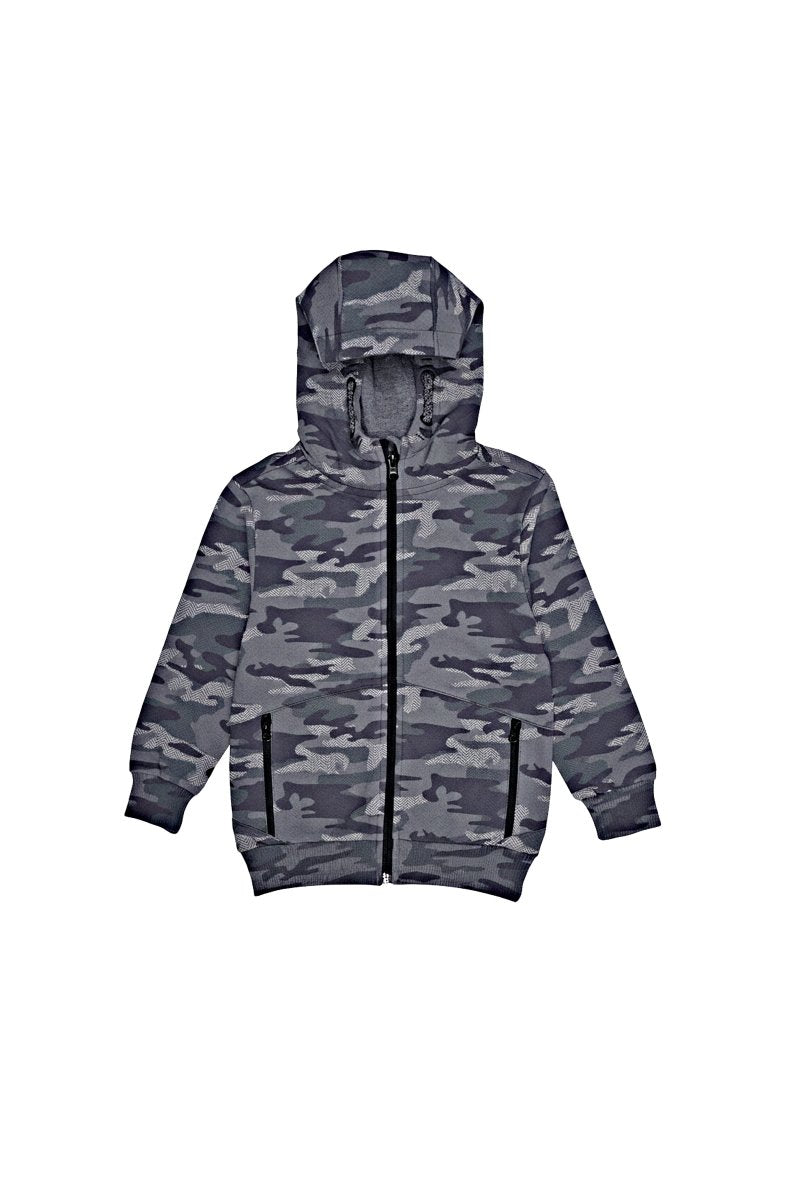 ROADWEAR KIDS GREY CAMO PRINTED HOODIE - Smgarment's