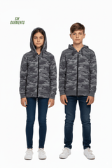 ROADWEAR KIDS GREY CAMO PRINTED HOODIE - Smgarment's