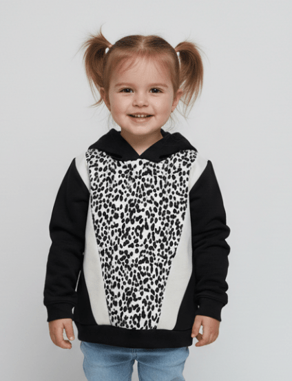 ROADWEAR Kids’ Leopard Print Hoodie – Stylish & Cozy Pullover - Smgarment's