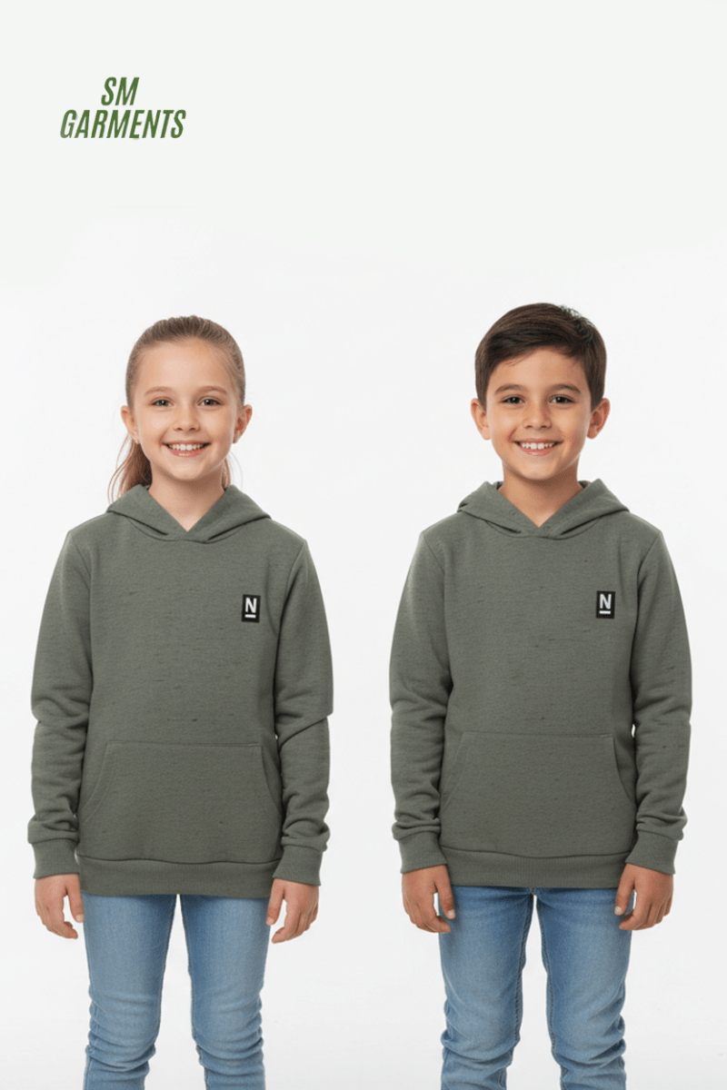ROADWEAR Kids’ Olive Green Hoodie With Patch Logo - Smgarment's