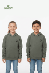 ROADWEAR Kids’ Olive Green Hoodie With Patch Logo - Smgarment's
