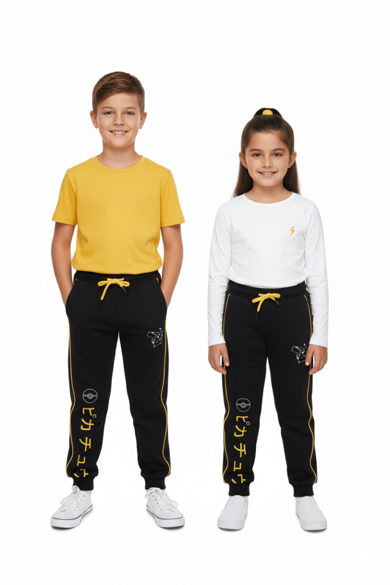 ROADWEAR KIDS Pokémon Pikachu Black Jogger Trouser - Smgarment's