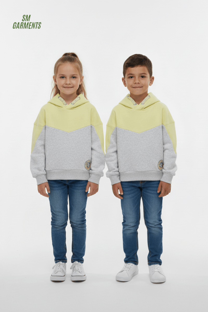 ROADWEAR Kids’ Yellow & Grey Colorblock Hoodie - Smgarment's