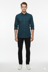 SACOOR BLUE MENS BASIC SHIRT WITH SIDE LOGO - Smgarment's