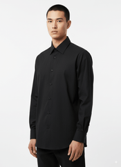 SACOOR BLUE PLAIN BLACK SHIRT - Smgarment's