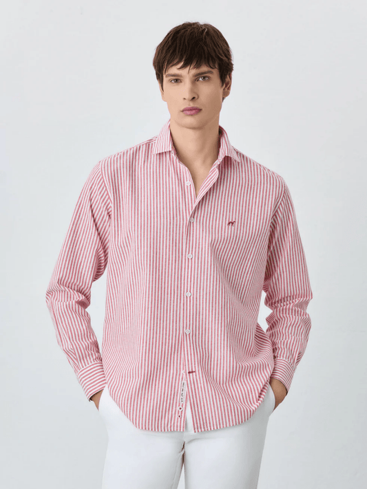 SACOOR BROTHER Cotton - linen Blend Stripes Shirt - Smgarment's