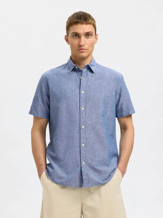 SELECTED HOMME CLASSIC SHORT SLEEVED SHIRT - Smgarment's