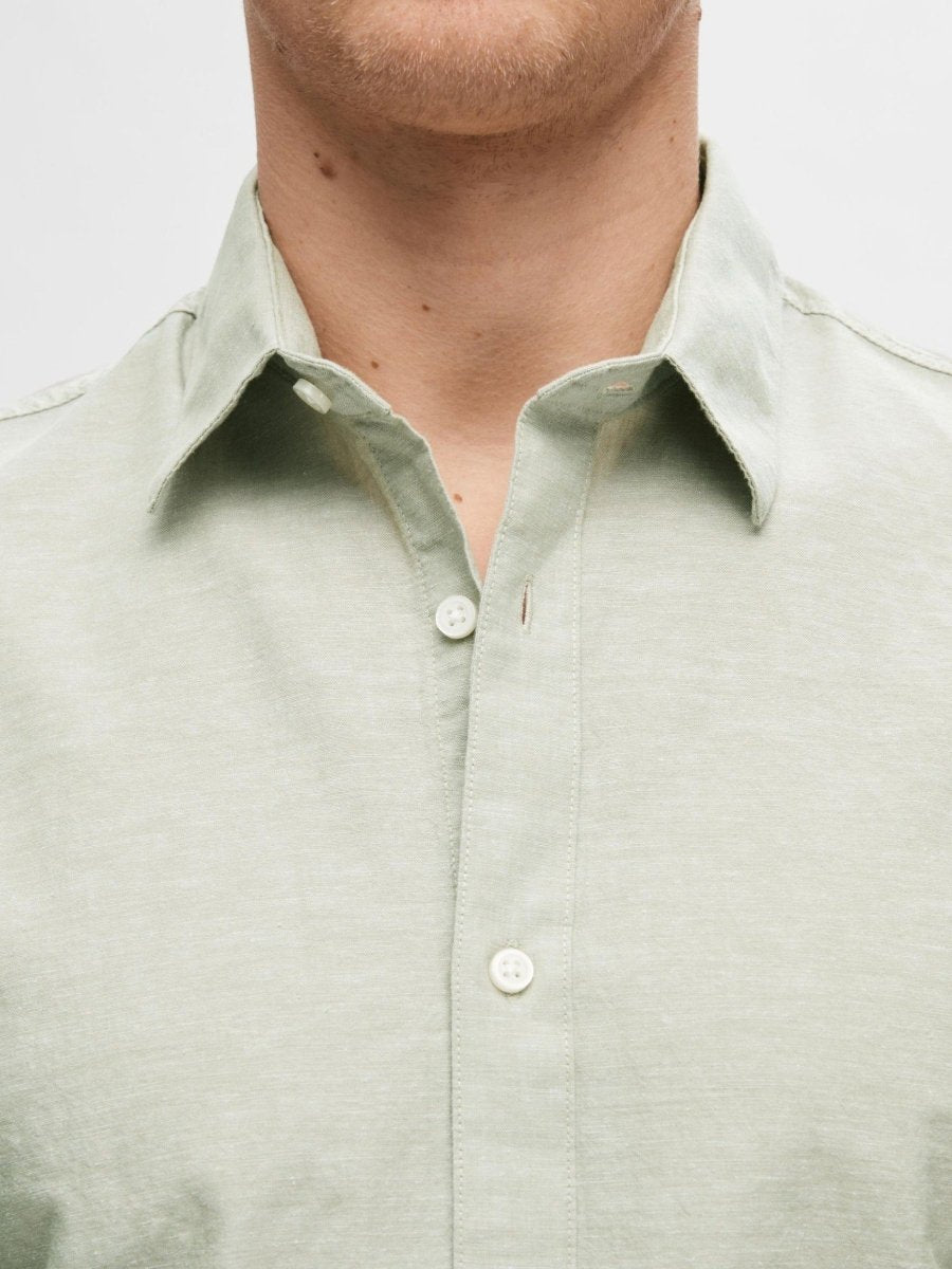 SELECTED HOMME LINEN SLIM CINTREE SHIRT - Smgarment's