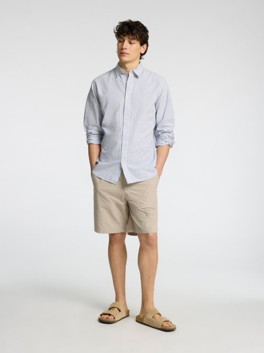 SELECTED HOMME LINEN SLIM CINTREE SHIRT - Smgarment's
