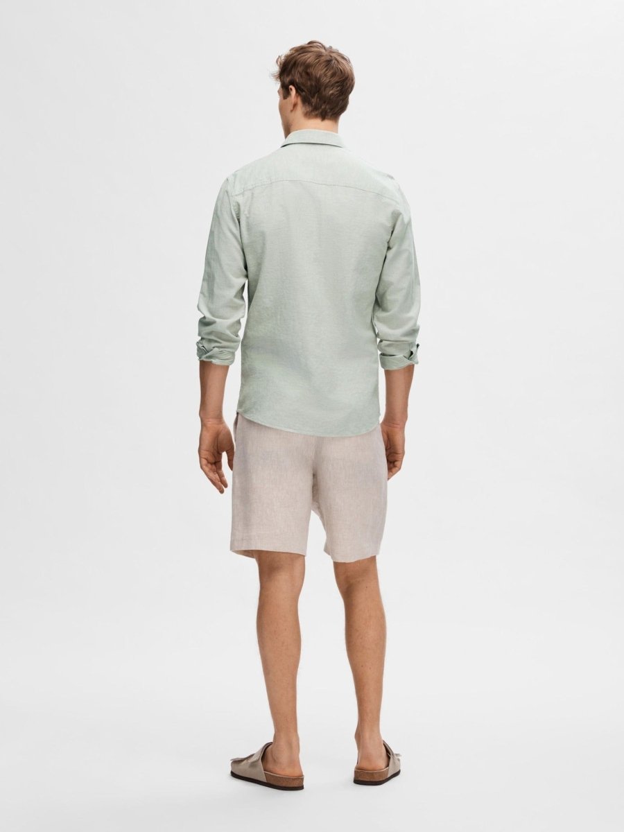 SELECTED HOMME LINEN SLIM CINTREE SHIRT - Smgarment's
