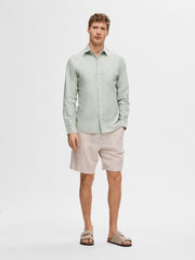 SELECTED HOMME LINEN SLIM CINTREE SHIRT - Smgarment's