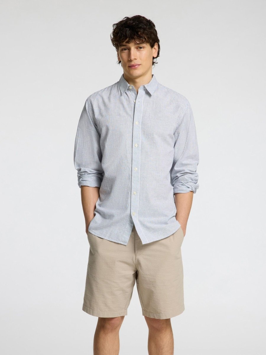 SELECTED HOMME LINEN SLIM CINTREE SHIRT - Smgarment's