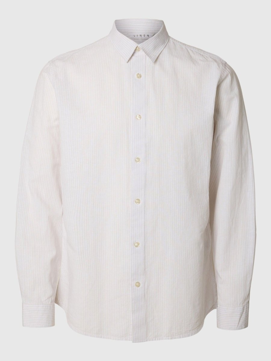 SELECTED HOMME LINEN SLIM CINTREE SHIRT - Smgarment's