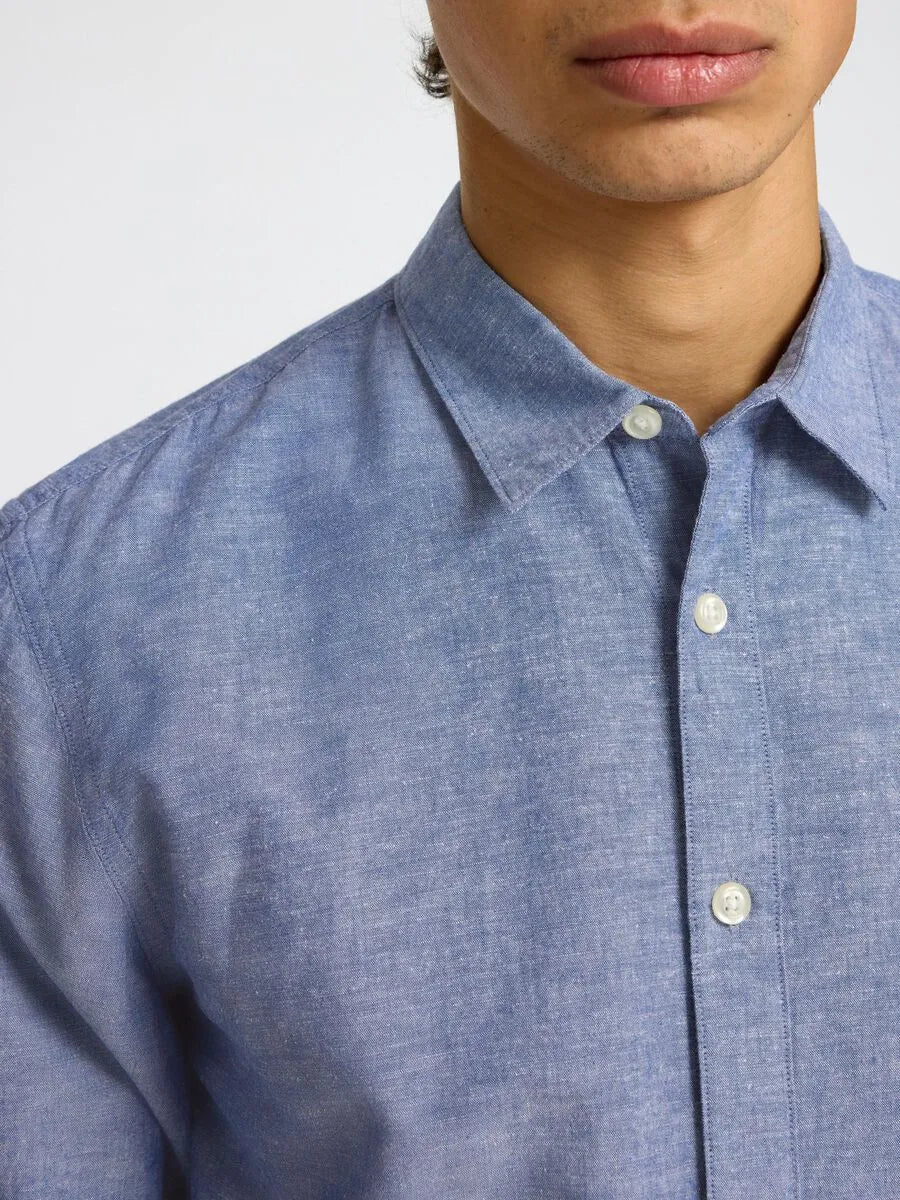 SELECTED HOMME LONG SLEEVED LINEN SHIRT - SMgarment's