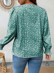 SHEIN Calvaya Printed Puff Sleeve Top - Smgarment's
