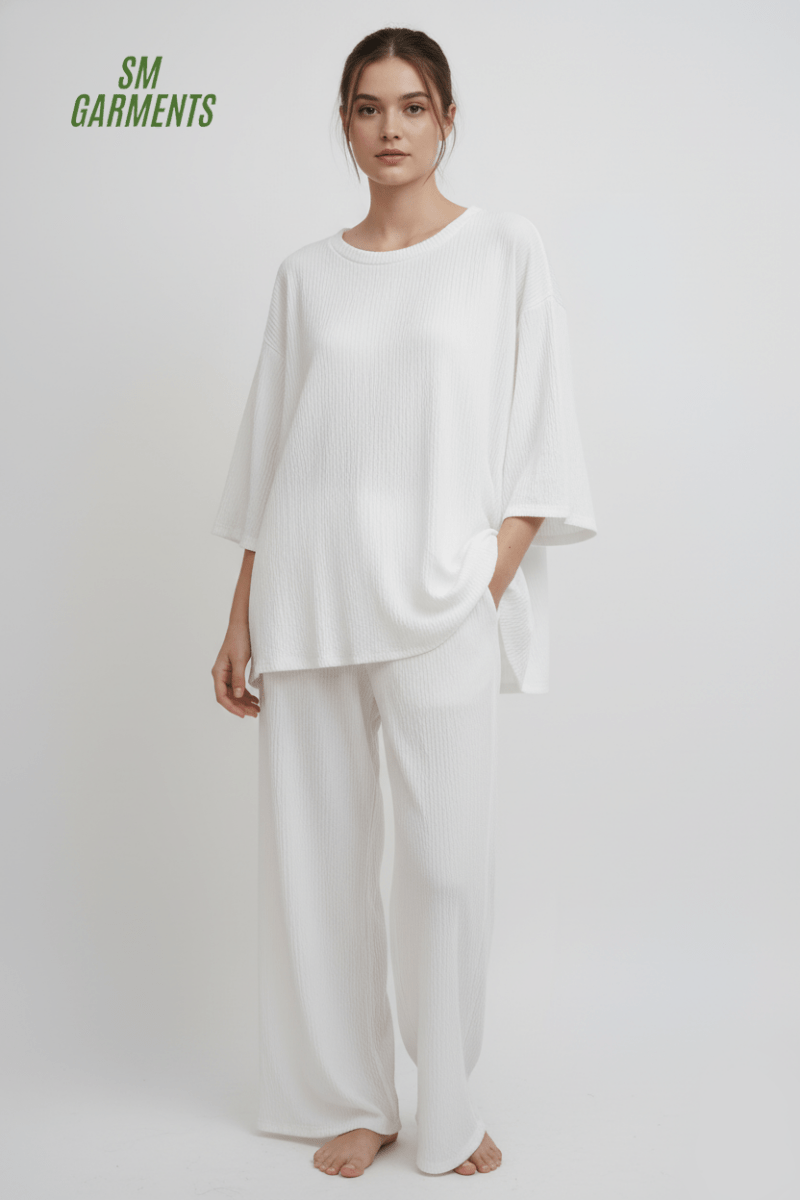 SHEIN WOMENS Pure White Relaxed Suit - Smgarment's