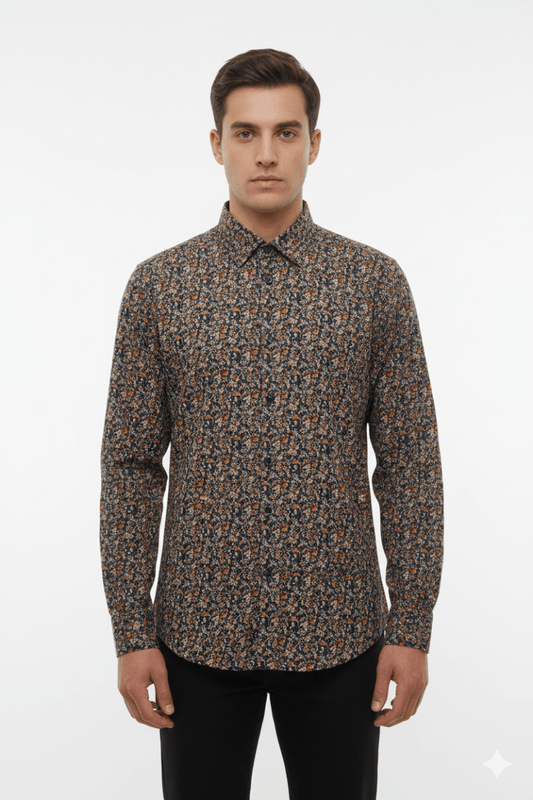 SIGNATURE PRINTED MEN SHIRT - Smgarment's