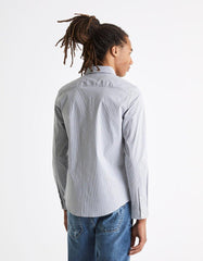 SLIM COTTON BLEND SHIRT - SMgarment's