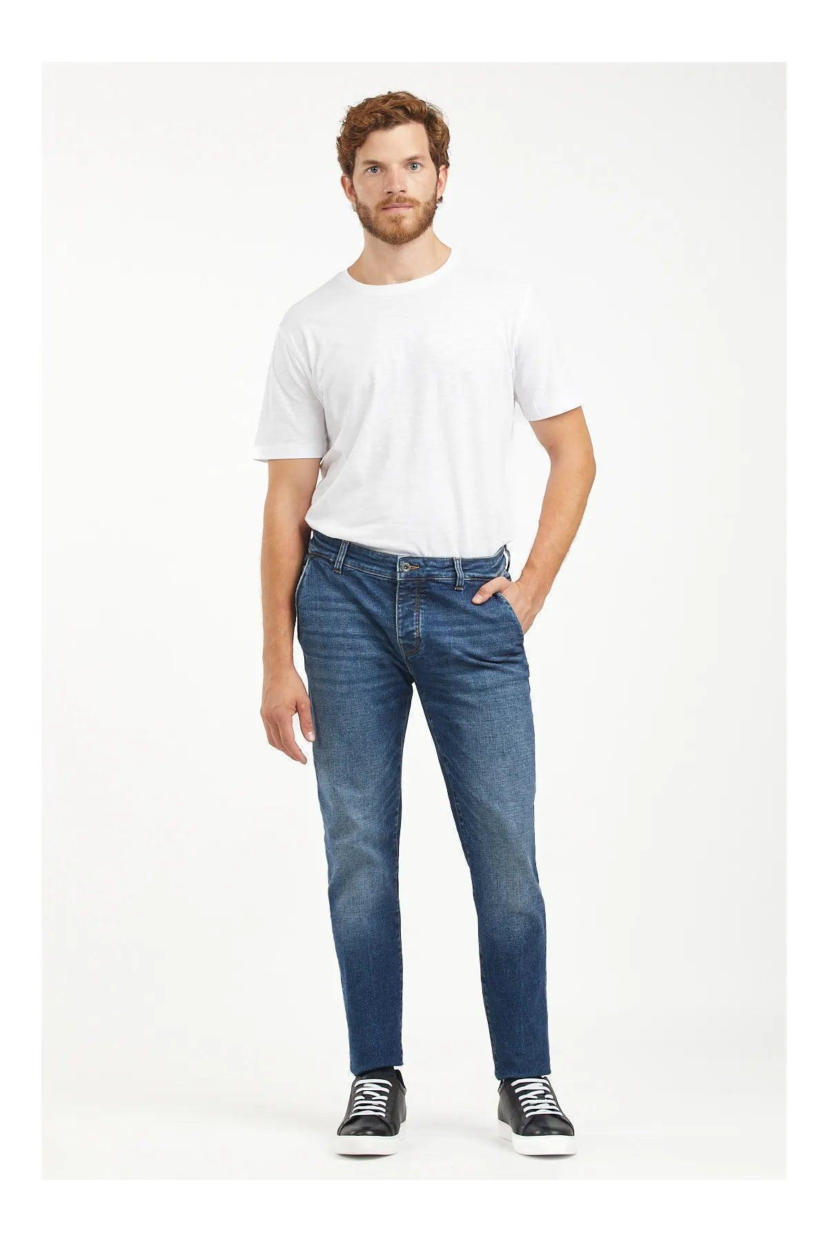 Slim fit chino jeans medium wash - SMgarment's