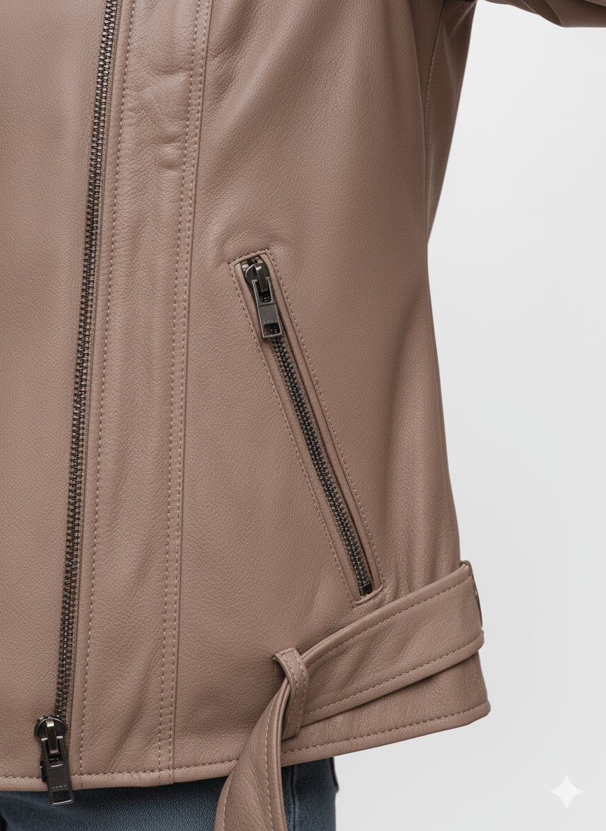 снежная королева AVIATOR LEATHER JACKET - Smgarment's