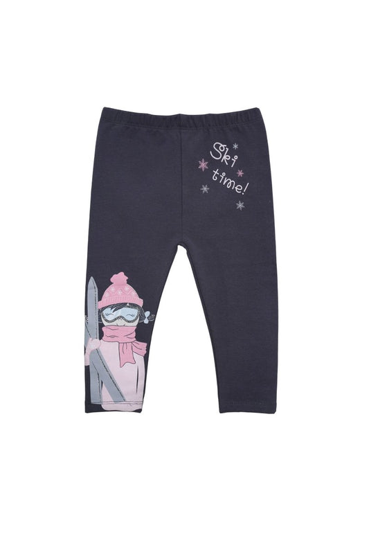 SO CUTE Girls' "Ski Time!" Winter Print Leggings - Smgarment's