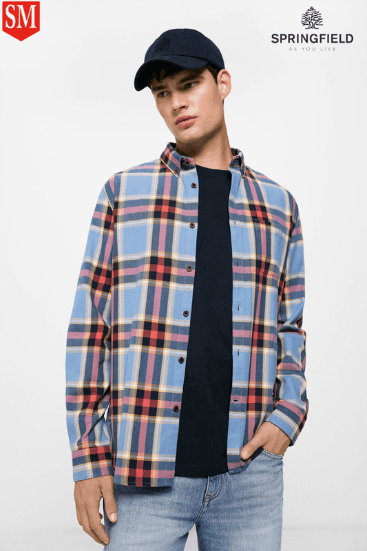 SPRINGFIELD Checkered Shirt - SMgarment's