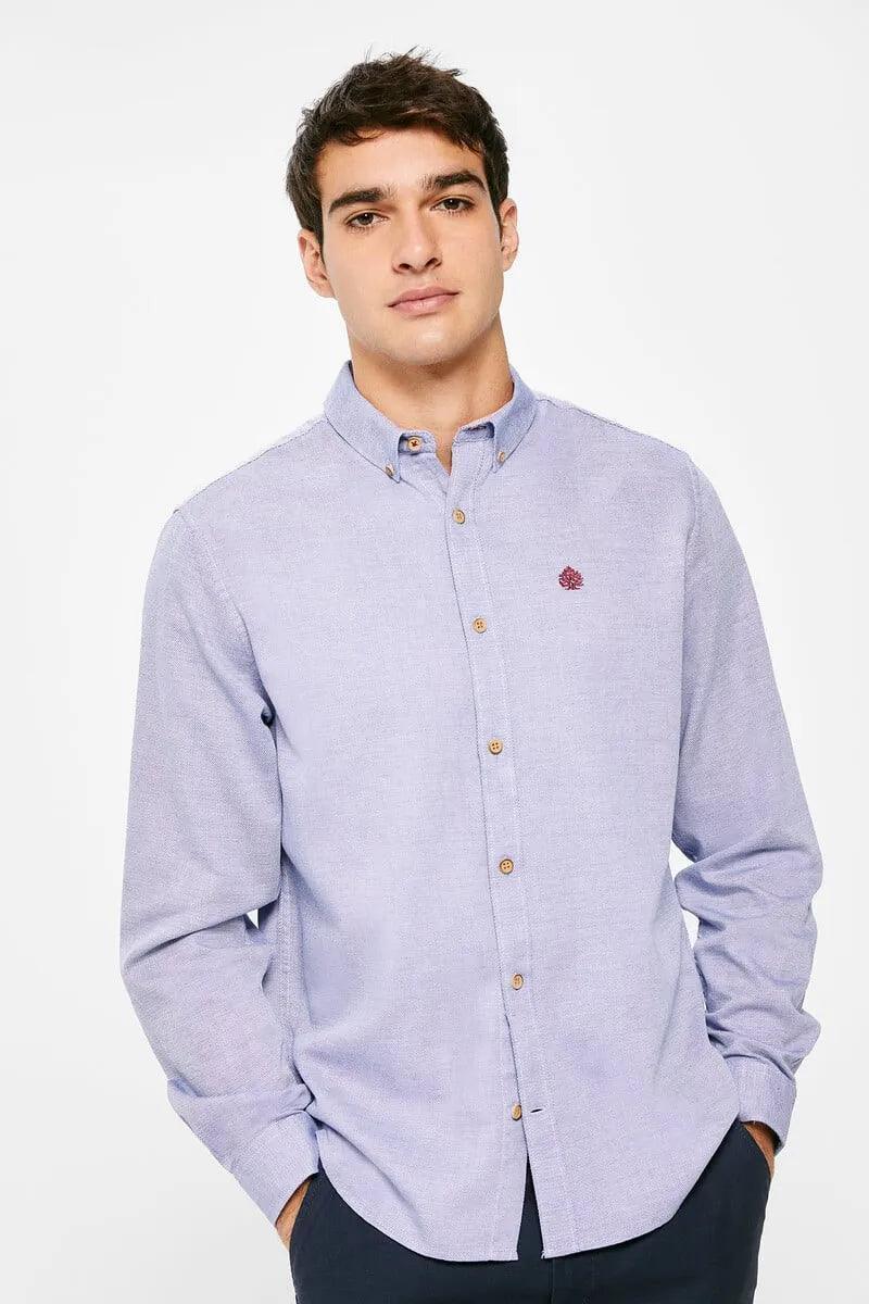 SPRINGFIELD Color Structure LINEN Shirt - Smgarment's
