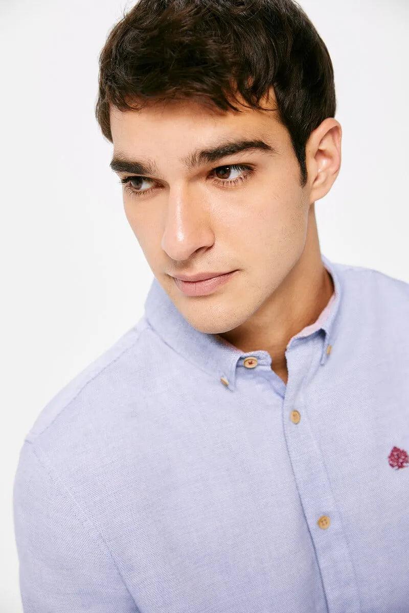 SPRINGFIELD Color Structure LINEN Shirt - Smgarment's