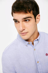 SPRINGFIELD Color Structure LINEN Shirt - Smgarment's