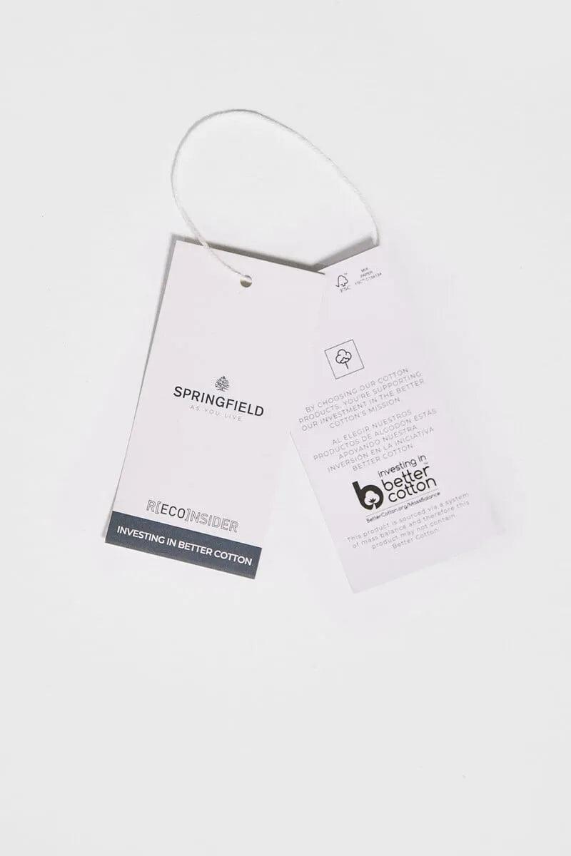 SPRINGFIELD Color Structure LINEN Shirt - Smgarment's