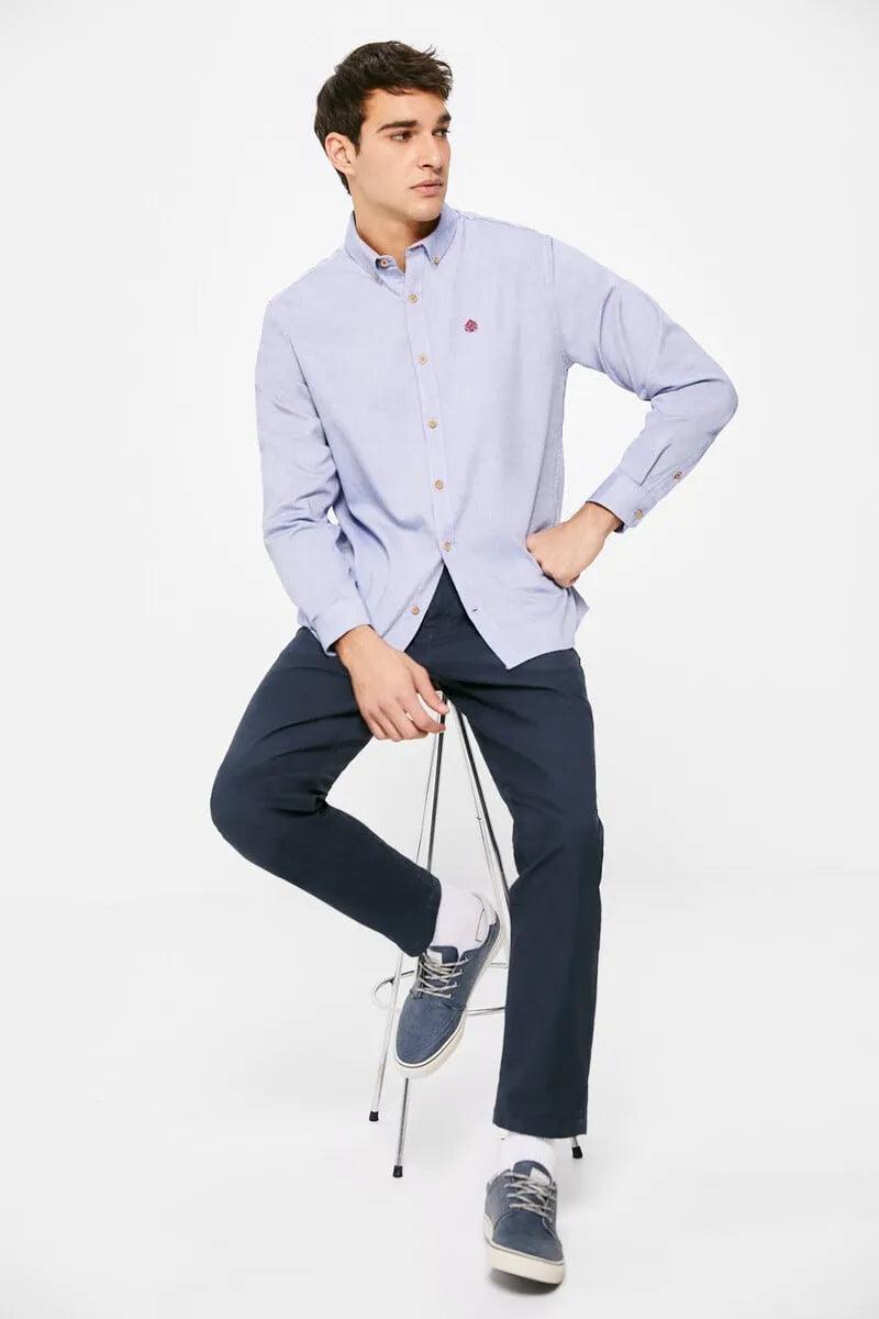 SPRINGFIELD Color Structure LINEN Shirt - Smgarment's