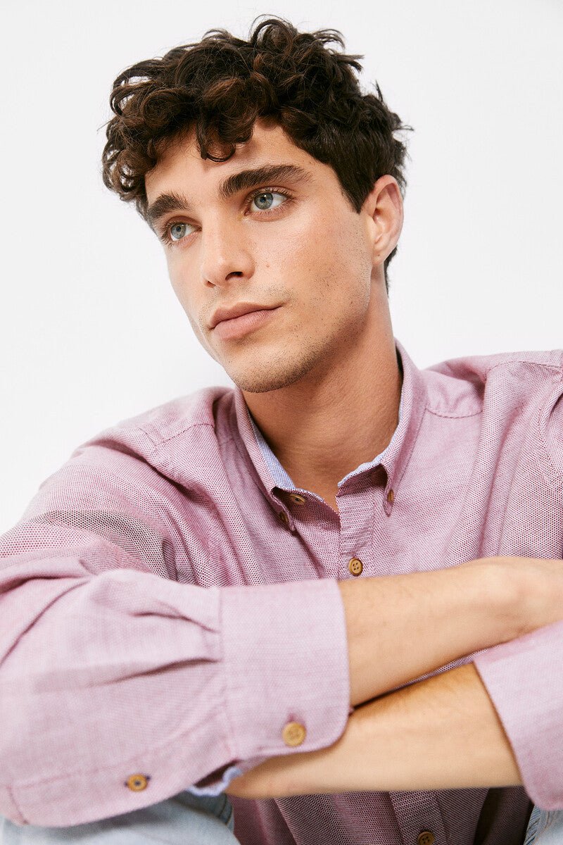Springfield Color structured shirt - Smgarment's