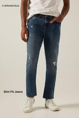 SPRINGFIELD Dark Medium Slim Jeans - Smgarment's