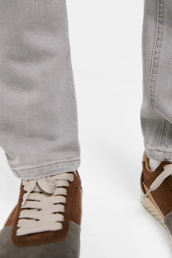 Springfield Lightweight distressed dark wash slim fit jeans - Smgarment's