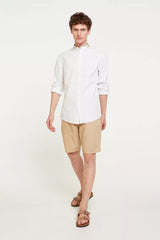 SPRINGFIELD Long Sleeve Mao Collar Shirt - Smgarment's