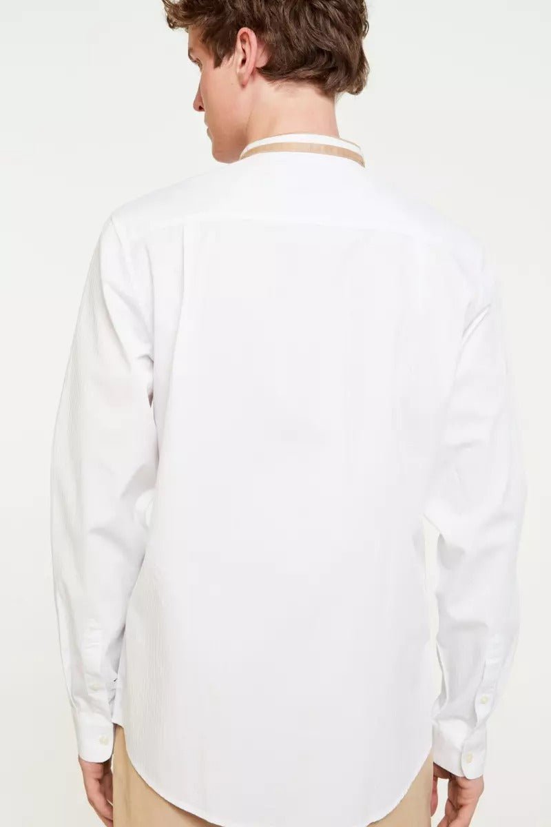 SPRINGFIELD Long Sleeve Mao Collar Shirt - Smgarment's