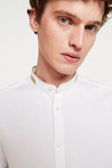 SPRINGFIELD Long Sleeve Mao Collar Shirt - Smgarment's