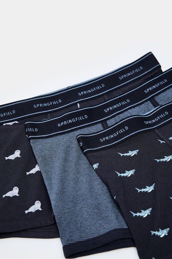 SPRINGFIELD MEN'S BLUE STRIPED BOXER - Smgarment's