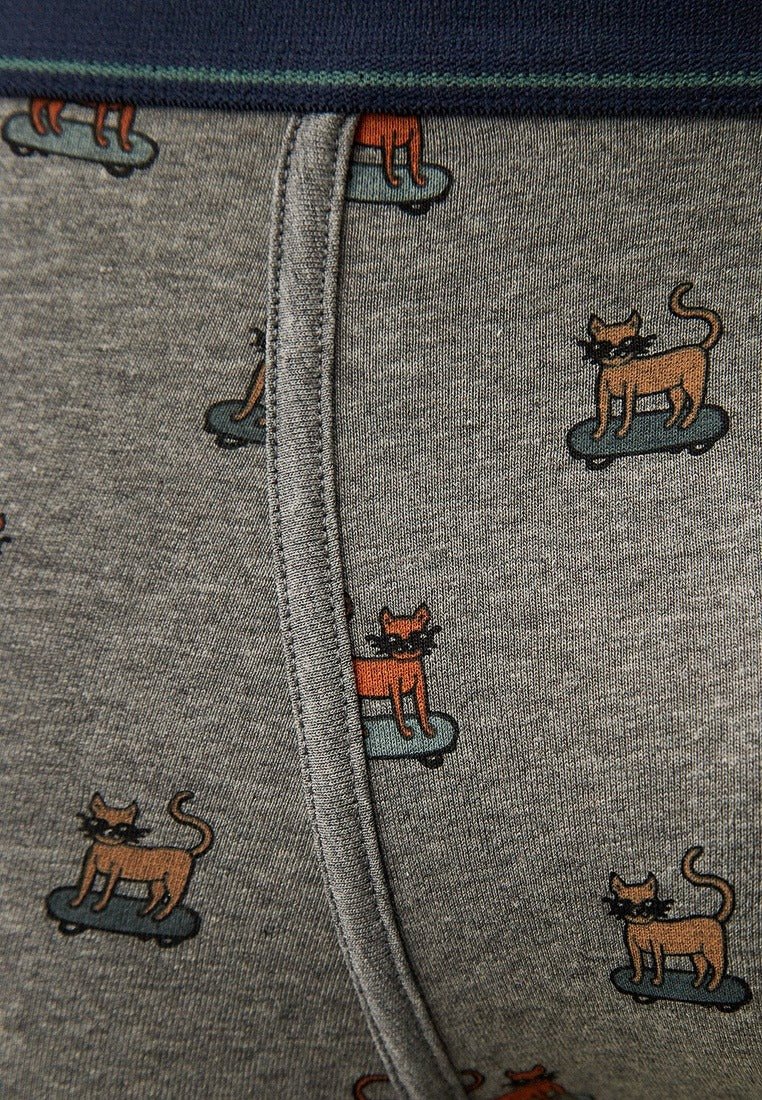 SPRINGFIELD MENS CAT PRINT BOXER - Smgarment's