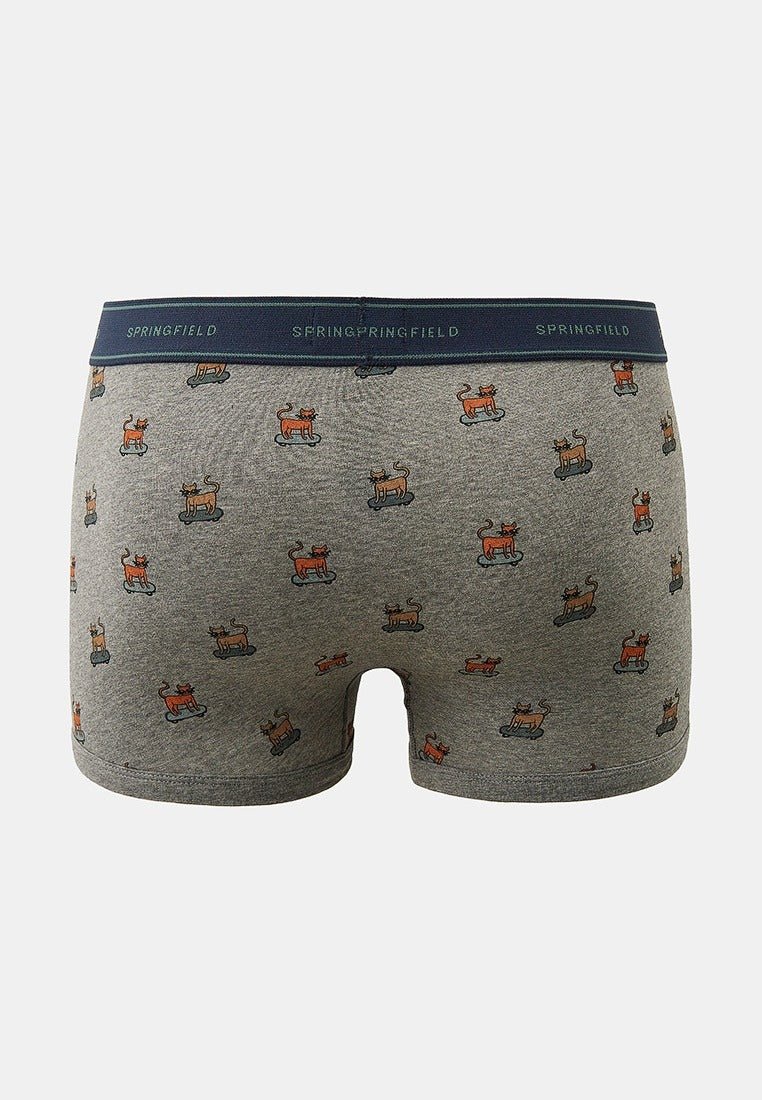 SPRINGFIELD MENS CAT PRINT BOXER - Smgarment's