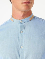 Springfield Men's Mao Suede Collar Shirt - Smgarment's
