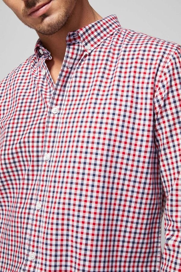 SPRINGFIELD Oxford Checked Shirt - Smgarment's