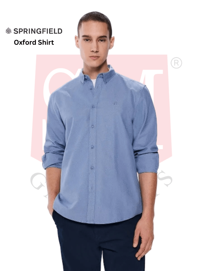 SPRINGFIELD Oxford Shirt - BLUE - Smgarment's