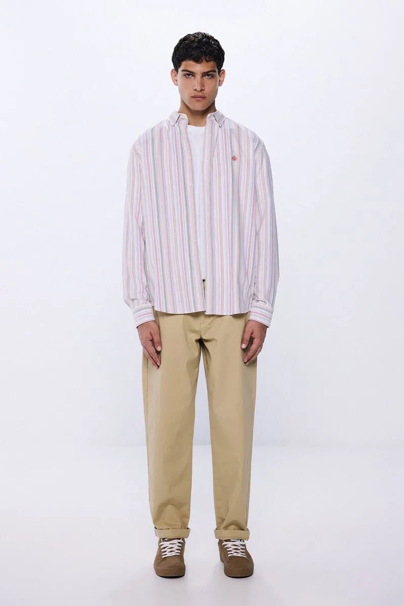 SPRINGFIELD Striped Oxford Shirt - Smgarment's