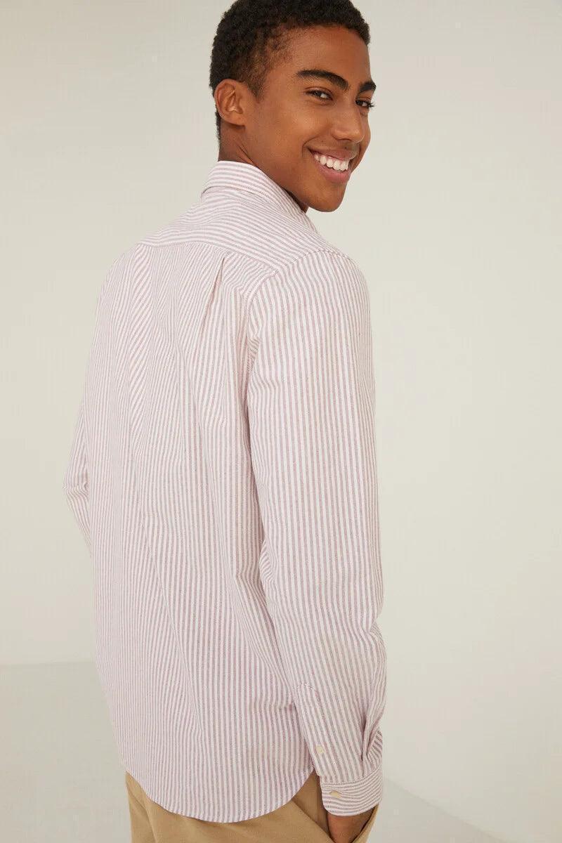SPRINGFIELD STRIPED OXFORD SHIRT - Smgarment's
