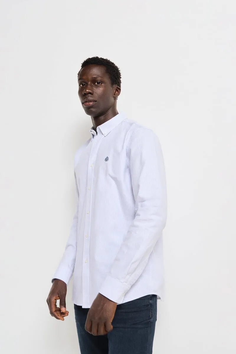 SPRINGFIELD Striped Oxford Shirt - BLUE - Smgarment's