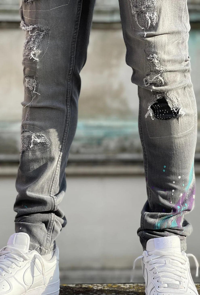 STEALTH LONDON Operation Darkness Denim (Grey) - Smgarment's