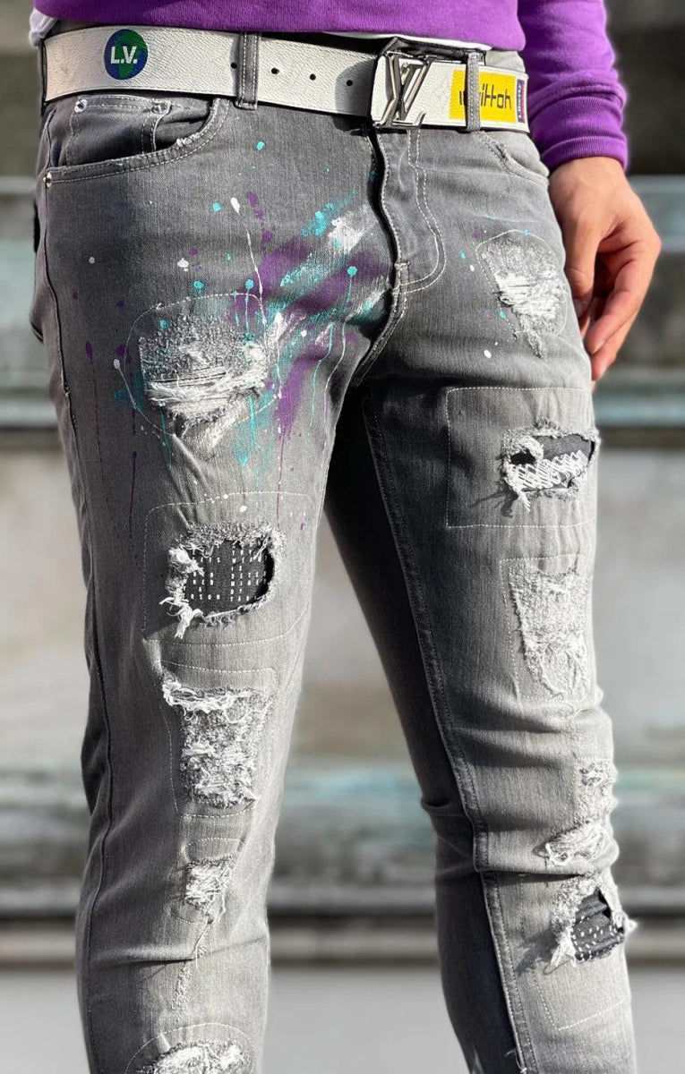 STEALTH LONDON Operation Darkness Denim (Grey) - Smgarment's