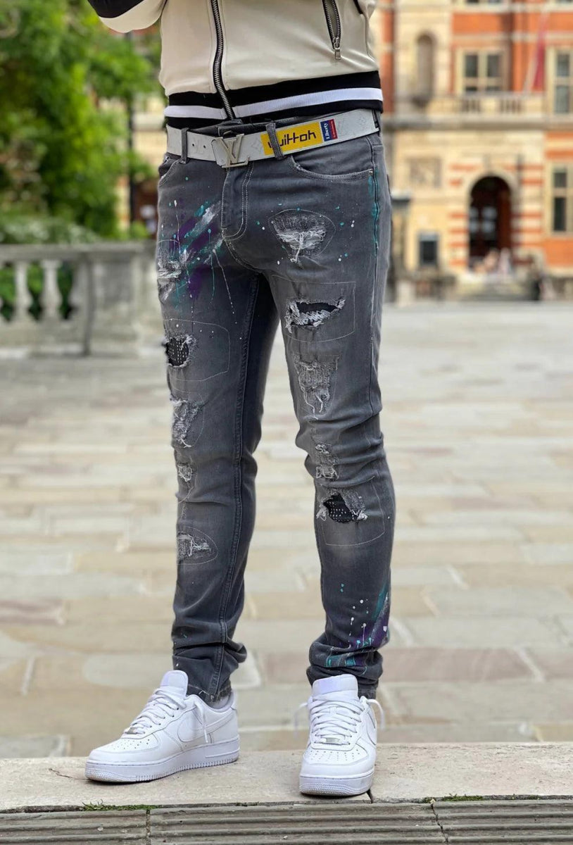 STEALTH LONDON Operation Darkness Denim (Grey) - Smgarment's